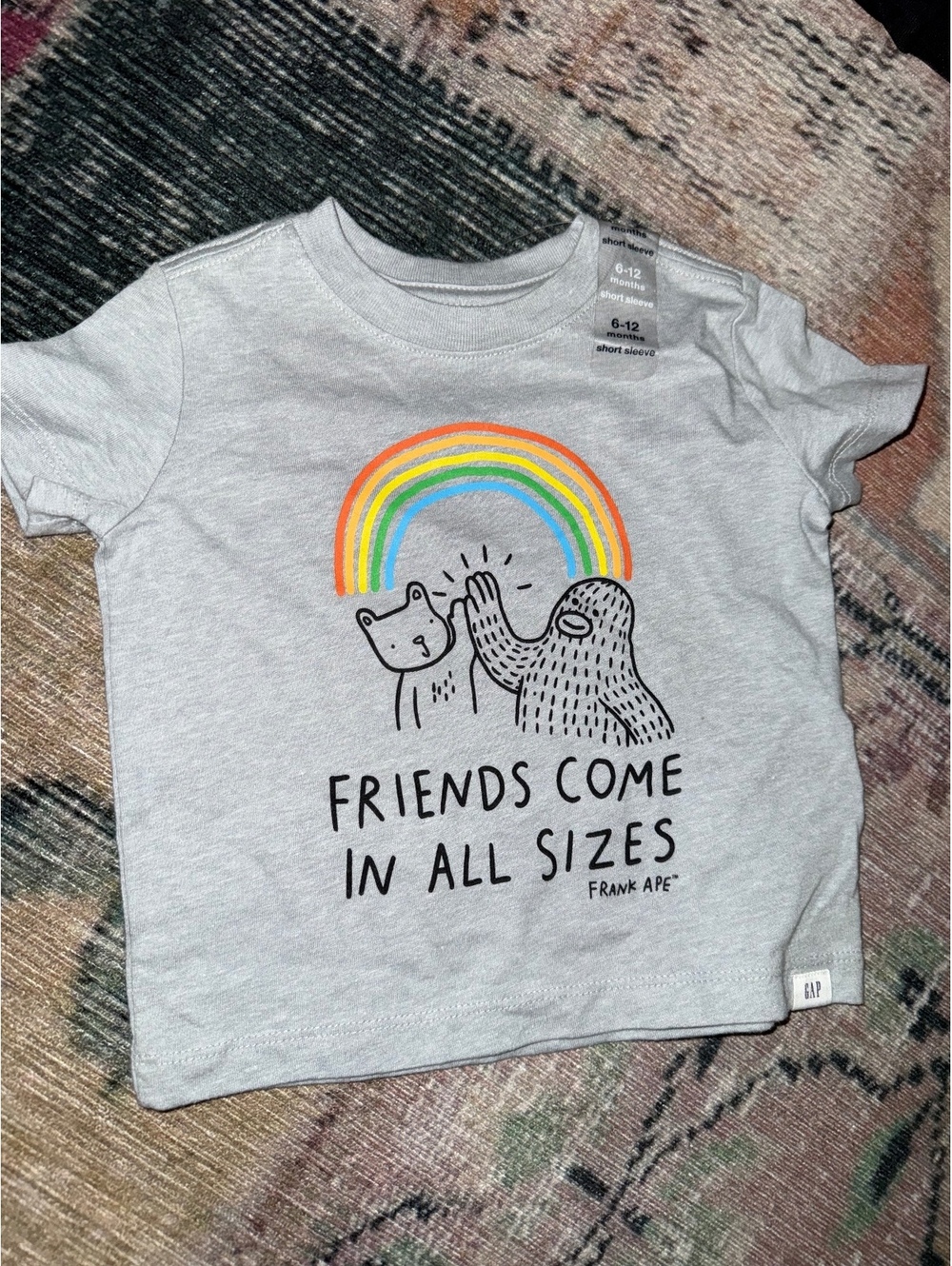GAP x Frank Ape toddler t shirt bear frank monster rainbow
